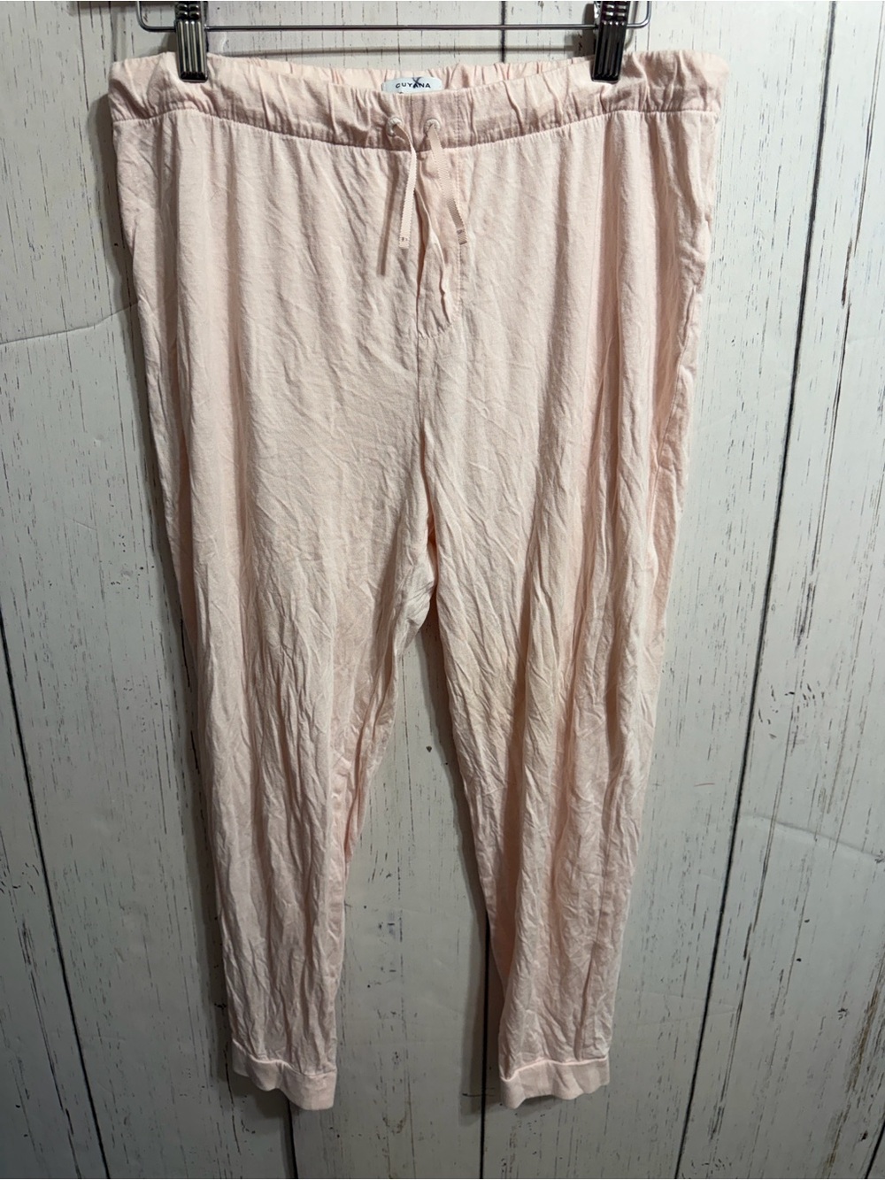 Cuyana Pima Cotton Blend Light Pink Joggers